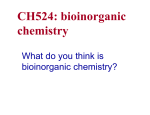 CH524: bioinorganic chemistry