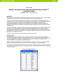 132-2007: Mining Transaction/Order Data Using the SAS® Enterprise