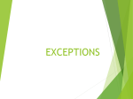Exceptions - acs.uwinnipeg.ca