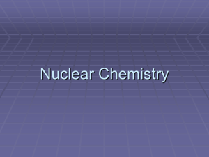 Nuclear Chemistry - Duplin County Schools