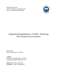 Adaptation/Standardization of SMEs` Marketing Mix Elements across