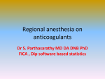 Regional anesthesia on anticoagulants MGMC