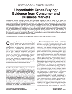 Unprofitable Cross-Buying: Evidence from Consumer and Business