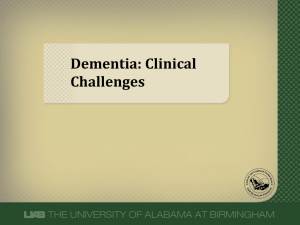 Dementia: Diagnosis and Treatment