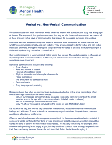 Verbal vs. Non-Verbal Communication