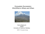 Ecosystem Succession - College of Natural Resources, UC Berkeley