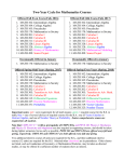 Course Schedule - Sites at La Verne