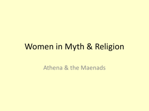 Athena, maenads
