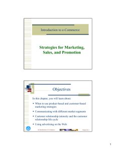 Strategies for Marketing, Sales, and Promotion Objectives