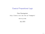 Classical Propositional Logic