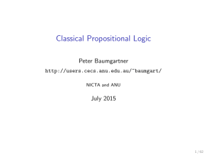 Classical Propositional Logic