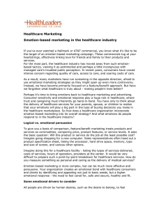 Healthcare Marketing Emotion-based marketing in the healthcare