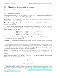 §5 Manifolds as topological spaces