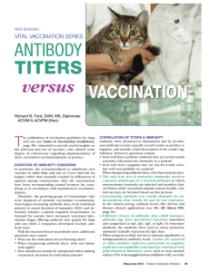 ANTIBODY TITERS VACCINATION VACCINATION