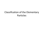 Classification of the Elementary Particles