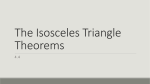The Isosceles Triangle Theorems