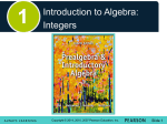 Chapter 1: Introduction to Algebra: Integers