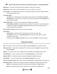 Page 1 Transceiver Controls