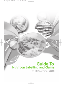 MYS 2010 Guide to Nutrition Labelling and Claims