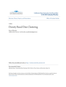 Density Based Data Clustering