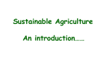 Sustainable Agriculture: An introduction