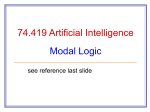 74.419 Artificial Intelligence 2002 Description Logics