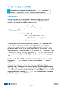 The binomial expansion