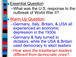 American Reactions to Outbreak WWII (PowerPoint)