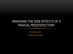 Managing the side effects of a radical prostatectomy
