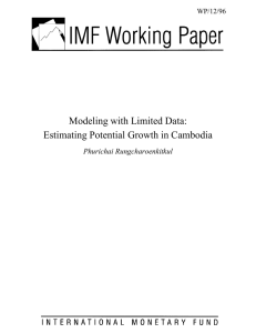 Modeling with Limited Data: Estimating Potential Growth in