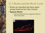 22.3 Rocks and the Rock Cycle