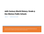 20th Century World History: Grade 9 Des Moines Public Schools