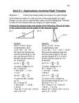 Sect 9.1– Applications Involving Right Triangles