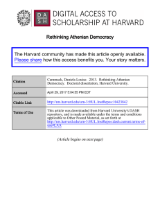Rethinking Athenian Democracy The Harvard community has made