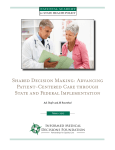 shared decision making: advancing patient-centered care