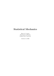 Statistical Mechanics - Physics | Oregon State University