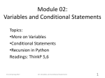 Module 02: Making Decision in Python