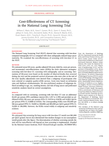 Cost-Effectiveness of CT Screening in the National Lung Screening