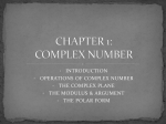chapter 1: complex number