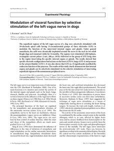 Modulation of visceral function by selective stimulation of the left