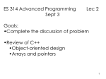 C++ Classes and Data Structures