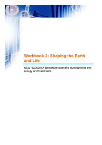 Workbook: Shaping the Earth and Life