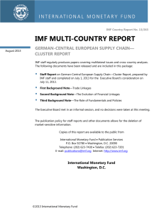 German-Central European Supply Chain--Cluster Report