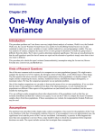 One-Way Analysis of Variance