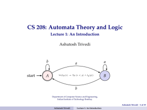 CS 208: Automata Theory and Logic