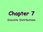 Chapter 7 Discrete Distributions Random Variable