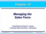 kotler17exs-Managing the Sales Force