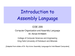 Introduction to Assembly Language