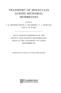 transport of molecules across microbial membranes