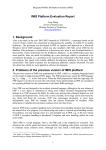 IMIS Platform Evaluation Report